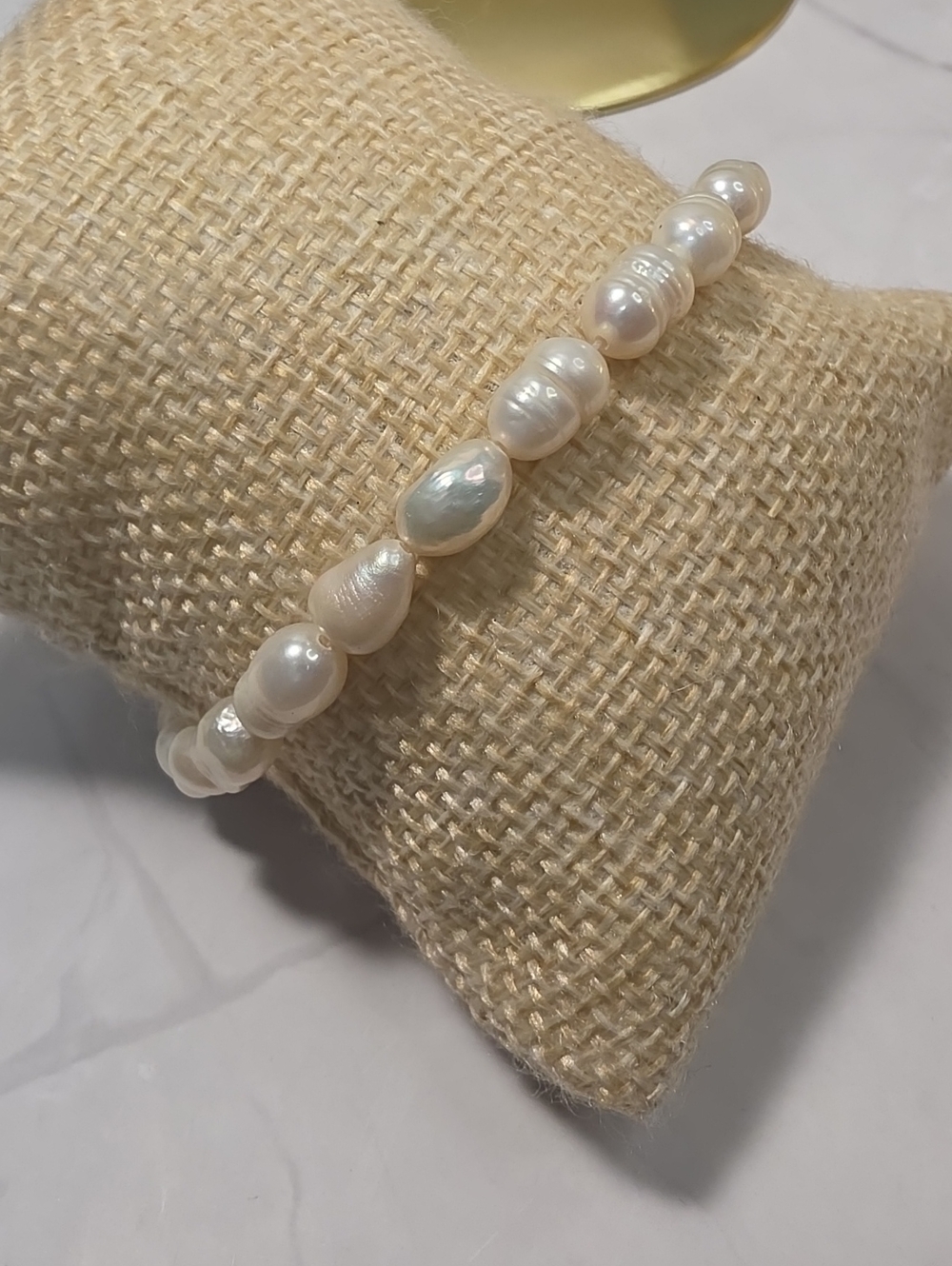 Classic Freshwater Pearl Stretch Bracelet - White